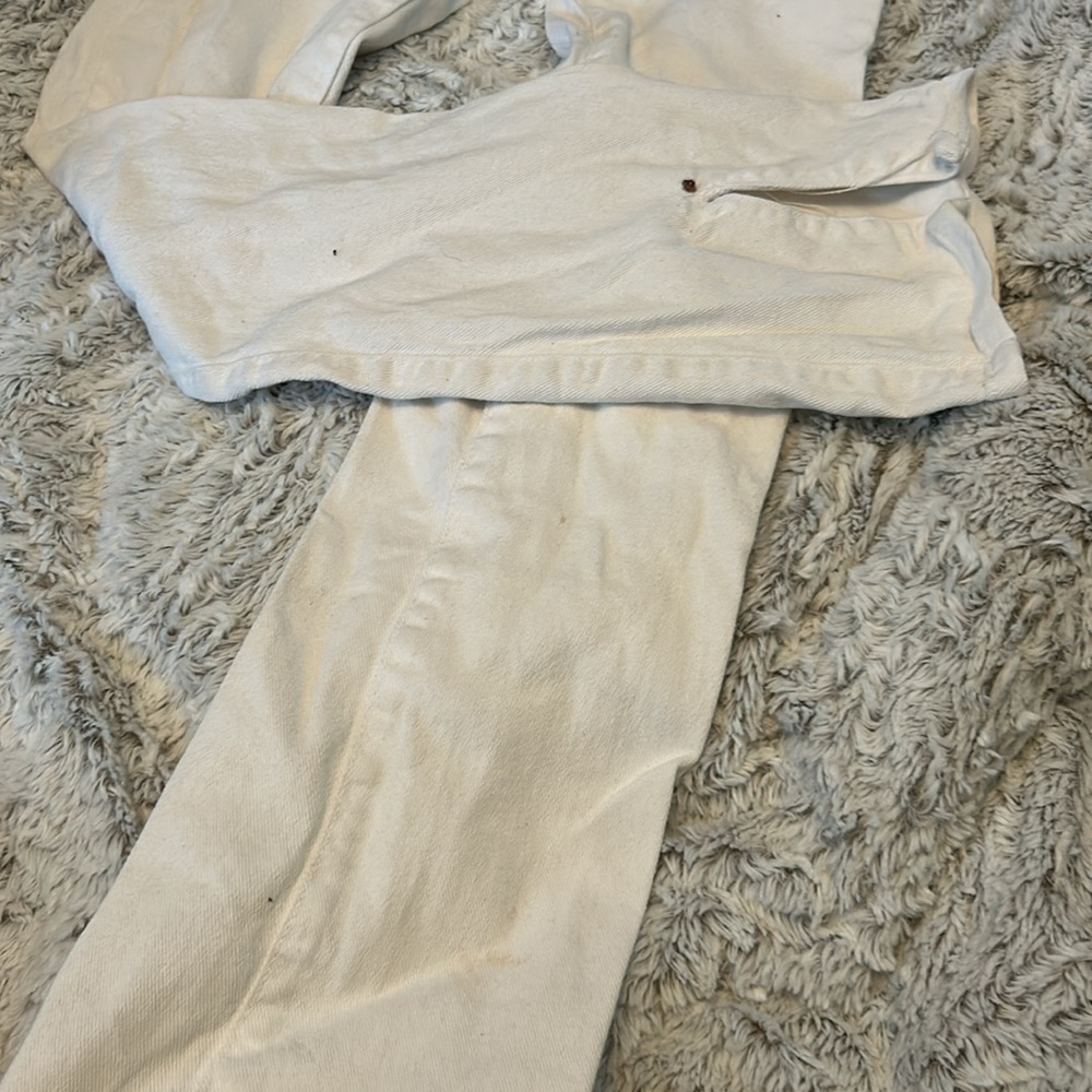 Zara White Denim Flare Jeans Size 2 - Picture 2 of 5